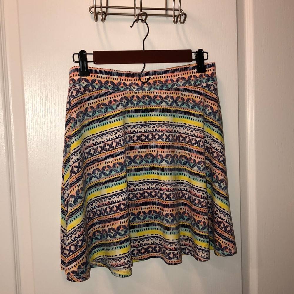 Patterned A-Line Skirt
